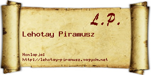 Lehotay Piramusz névjegykártya